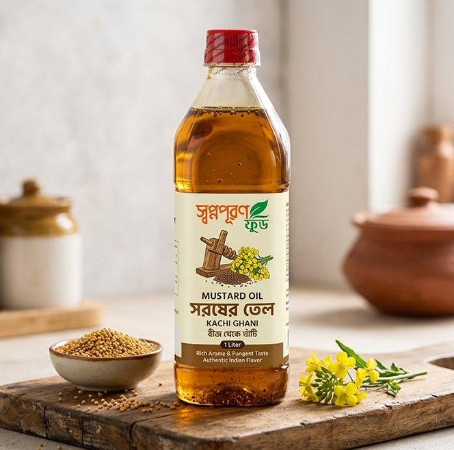 Swapno Puron Kachi Ghani Mustard Oil - 1L