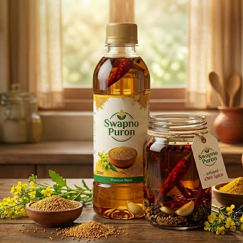 Swapno Puron Kachi Ghani Mustard Oil (250ml)